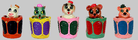 squeaker animals in hats