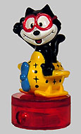 Felix the Cat on an airplane